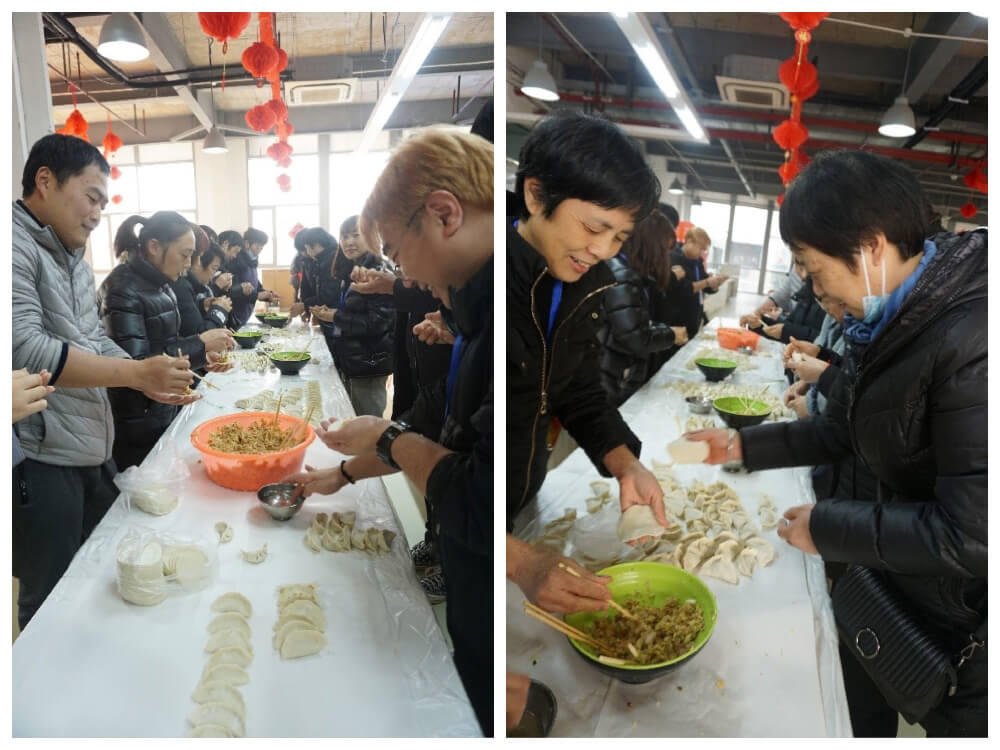 除夕当天举行“包饺子，迎除夕”活动